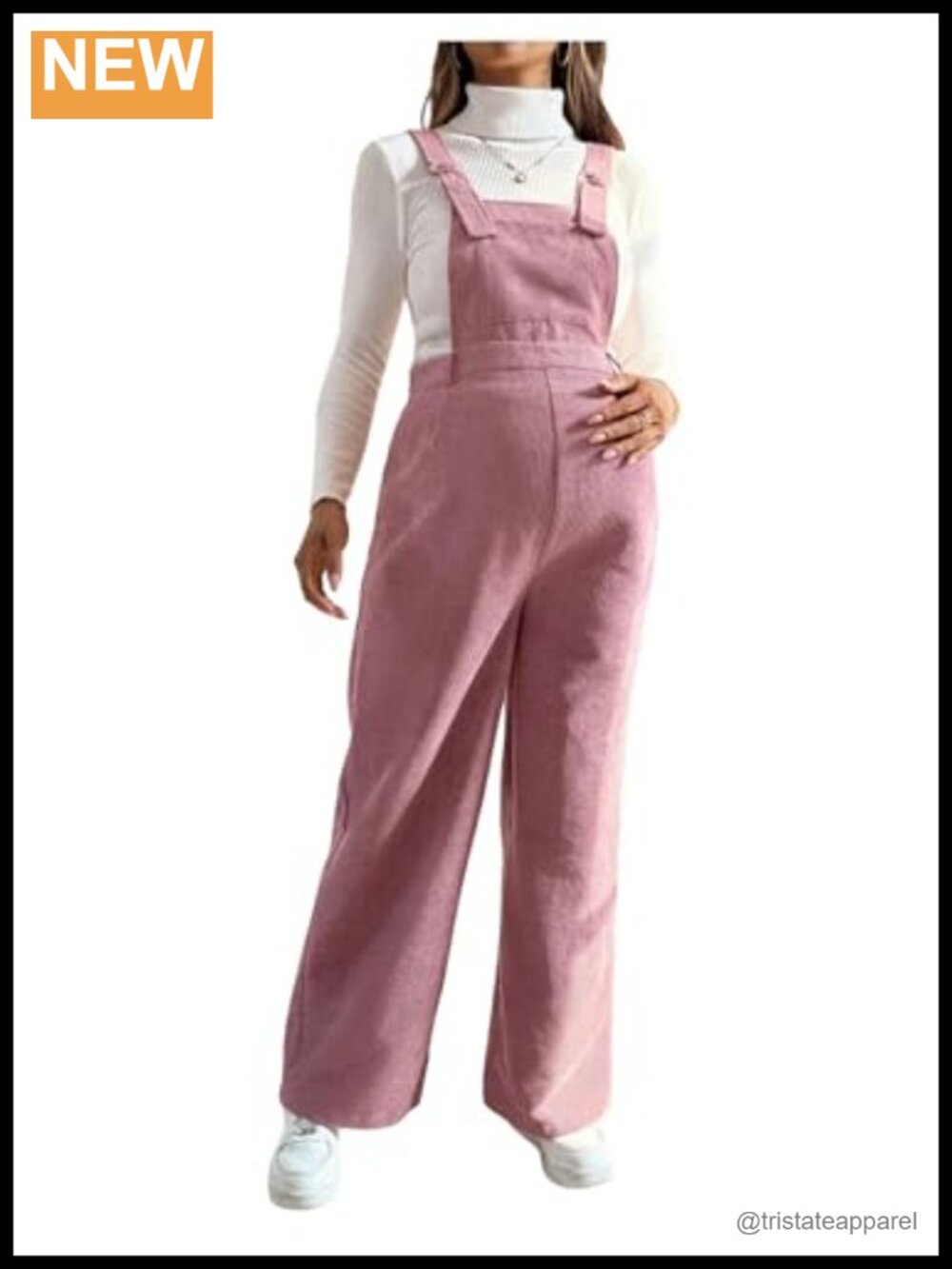 Maternity Corduroy Overall Jumpsuit Sleeveless Pregnancy